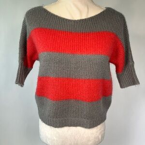 Forever 21 short sleeve striped sweater